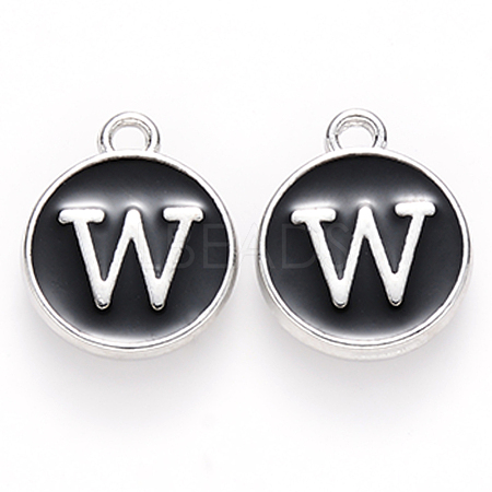 Platinum Plated Alloy Charms X-ENAM-S118-02W-P-1