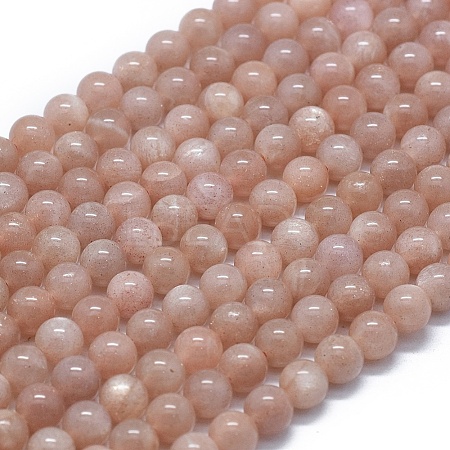 Natural Orange Sunstone Beads Strands G-D0013-76A-1