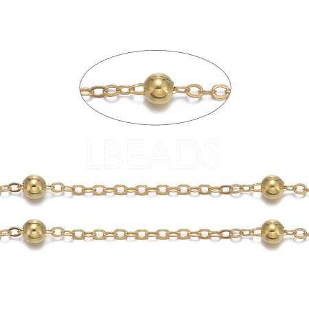 Brass Flat Oval Cable Chains CHC018Y-G-1