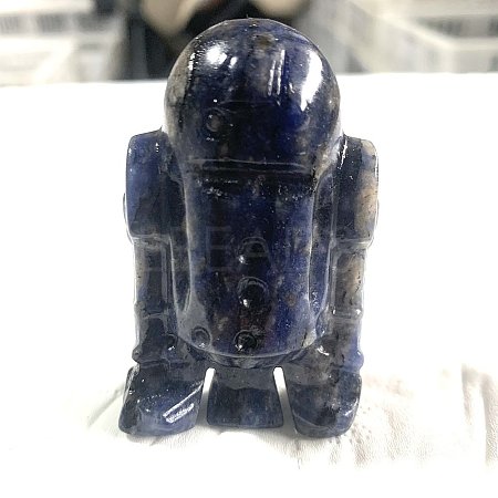 Natural Sodalite Carved Robot Figurines PW-WGAEA8B-06-1