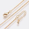 Long-Lasting Plated Brass Cable Chain Necklaces X-NJEW-K112-10G-NF-1