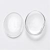 Transparent Oval Glass Cabochons X-GGLA-R022-30x20-2