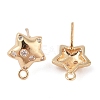 Brass Pave Clear Cubic Zirconia Stud Earring Findings KK-N256-02G-E-2