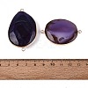 Natural Agate Connector Charms G-Q606-56B-G-3