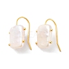 Rectangle Natural Pearl Dangle Earrings for Women EJEW-E303-09G-1