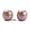 Glazed Porcelain Round Beads X-PORC-S489-6mm-13-3