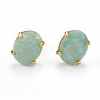 Natural & Synthetic Gemstone Stud Earrings EJEW-L196-04-2