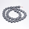 Non-magnetic Synthetic Hematite Beads Strands G-P341-36-10mm-2
