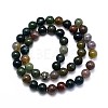 Natural Indian Agate Round Beads Strands G-G735-01-4mm-2