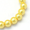 Baking Paint Pearlized Glass Pearl Round Bead Strands X-HY-Q003-10mm-67-2