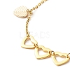 Heart Alloy Enamel Charm Bracelet for Valentine's Day BJEW-JB06656-02-5