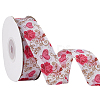 1 Roll Printed Polyester Grosgrain Ribbon SRIB-CY0001-15-6