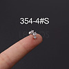 316L Stainless Steel Micro Pave Cubic Zirconia Cartilage Earrings WG094CA-04-1