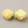 Opaque Resin Pendants RESI-WH0029-24P-01-1
