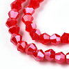 Opaque Solid Color Electroplate Glass Beads Strands EGLA-A039-P2mm-A02-3