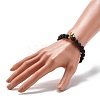 Natural Lava Rock Beads Oil Diffuser Yoga Stretch Bracelet for Girl Women BJEW-JB06834-4
