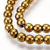 Non-magnetic Synthetic Hematite Beads Strands G-S096-4mm-2-3