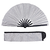 Glitter Plastic & Oxford Cloth Fan with Fan Bags AJEW-WH20022-89C-7