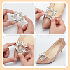 WADORN 4Pcs 2 Style Alloy Crystal Rhinestone Shoe Decorations FIND-WR0011-29B-4