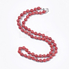 Synthetic Coral Beaded Necklaces NJEW-S414-15A-1