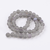 Natural Grey Agate Bead Strands X-G-H055-8mm-2