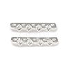 Brass Micro Pave Clear Cubic Zirconia Spacer Bars KK-Z139-11S-03-1