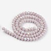 Electroplate Opaque Solid Color Glass Beads Strands EGLA-A034-P6mm-L08-2