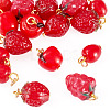 16Pcs Handmade Lampwork Pendants PALLOY-TAC0207-3