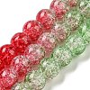 Spray Painted Crackle Glass Beads Strands DGLA-C002-6mm-06-3
