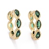 Brass Micro Pave Cubic Zirconia Huggie Hoop Earrings X-EJEW-K083-34G-C-1
