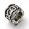 Retro 304 Stainless Steel Big Hole Column Beads STAS-E086-29AS-2