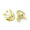 Rack Plating Brass Twist Stud Earrings EJEW-Z035-05G-3