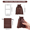 32Pcs 4 Colors Polyester Imitation Burlap Packing Pouches Drawstring Bags ABAG-PH0001-24-5