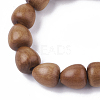 Wood Mala Bead Bracelets BJEW-S140-07-3
