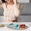 6Pcs 6 Colors Mini Wood Wall Mounted Jewelry Display Stands ODIS-BC0001-38-5