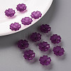 Transparent Frosted Acrylic Bead Caps X-MACR-S371-04A-743-6