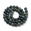 Natural Moss Agate Beads Strands X-G-S259-18-6mm-2