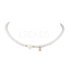 Brass Micro Pave Grade AAA Cubic Zirconia Letter Pendant Necklaces NJEW-JN04771-24-1