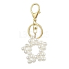 2Pcs Acrylic Imitation Pearl Star & Cat Head Pendant Keychain KEYC-JKC00993-4