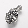 304 Stainless Steel Locket Pendants X-STAS-P137-19AS-2
