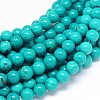 Natural Howlite Round Bead Strands X-TURQ-E022-38B-8mm-1