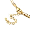 Heart with Evil Eye Enamel Link Bracelet with Clear Cubic Zirconia Tennis Chains BJEW-G650-04G-5