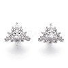 Rhodium Plated 925 Sterling Silver Micro Pave Cubic Zirconia Peg Bails STER-T004-73P-2