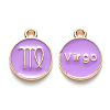 Alloy Enamel Pendants X-ENAM-S124-01B-01B-1