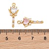 Brass Micro Pave Cubic Zirconia Pendants CU-CBA7392-08G-3