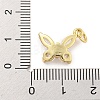 Rack Plating Brass Micro Pave CLear Cubic Zirconia Charms KK-Q814-04G-3