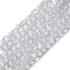 Electroplate Glass Beads Strands EGLA-D018-8x8mm-01-4