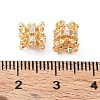 Brass Micro Pave Cubic Zirconia Spacer Beads KK-A189-16G-3