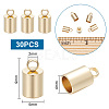 30Pcs 201 Stainless Steel Cord Ends STAS-UN0057-47-3