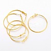 Brass Earring Findings Hoops EC108-3NFG-1